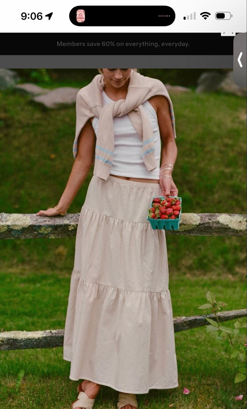 New few Moda X Maddie Prior-Hull cream skirt $147 sz s